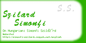 szilard simonfi business card